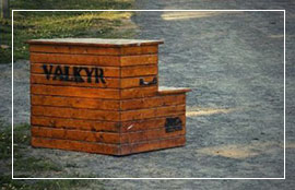 wooden podium